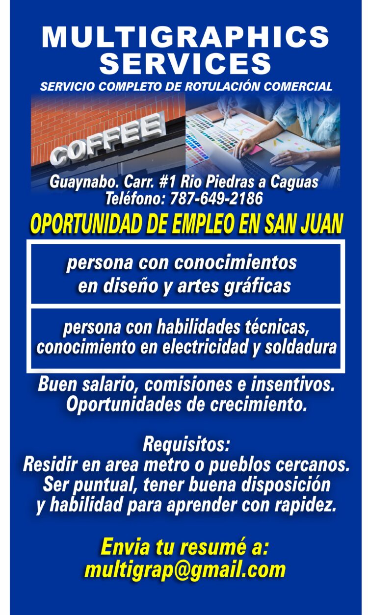 OPORTUNIDADES DE EMPLEO EN SAN JUAN PUERTO RICO