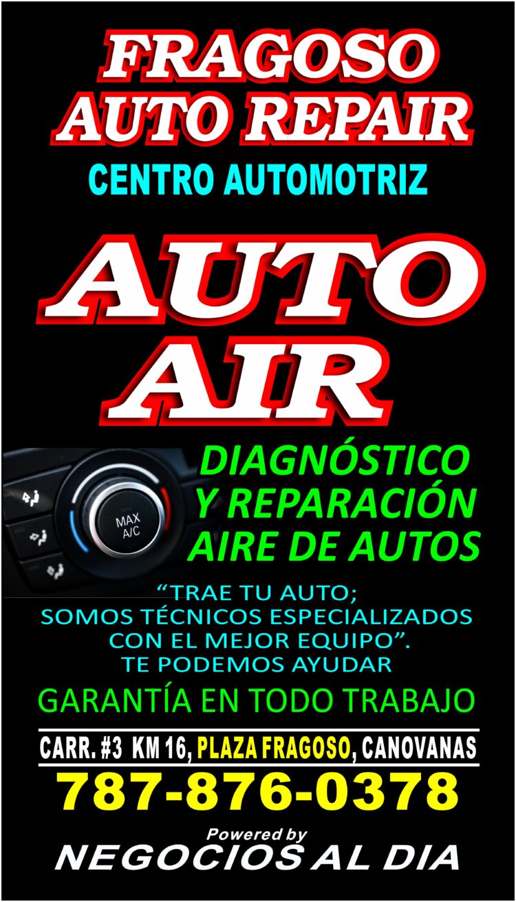 FRAGOSO AUTO REPAIR | REPARACION AIRE DE AUTOS RIO GRANDE. TELEFONO787-876-0378