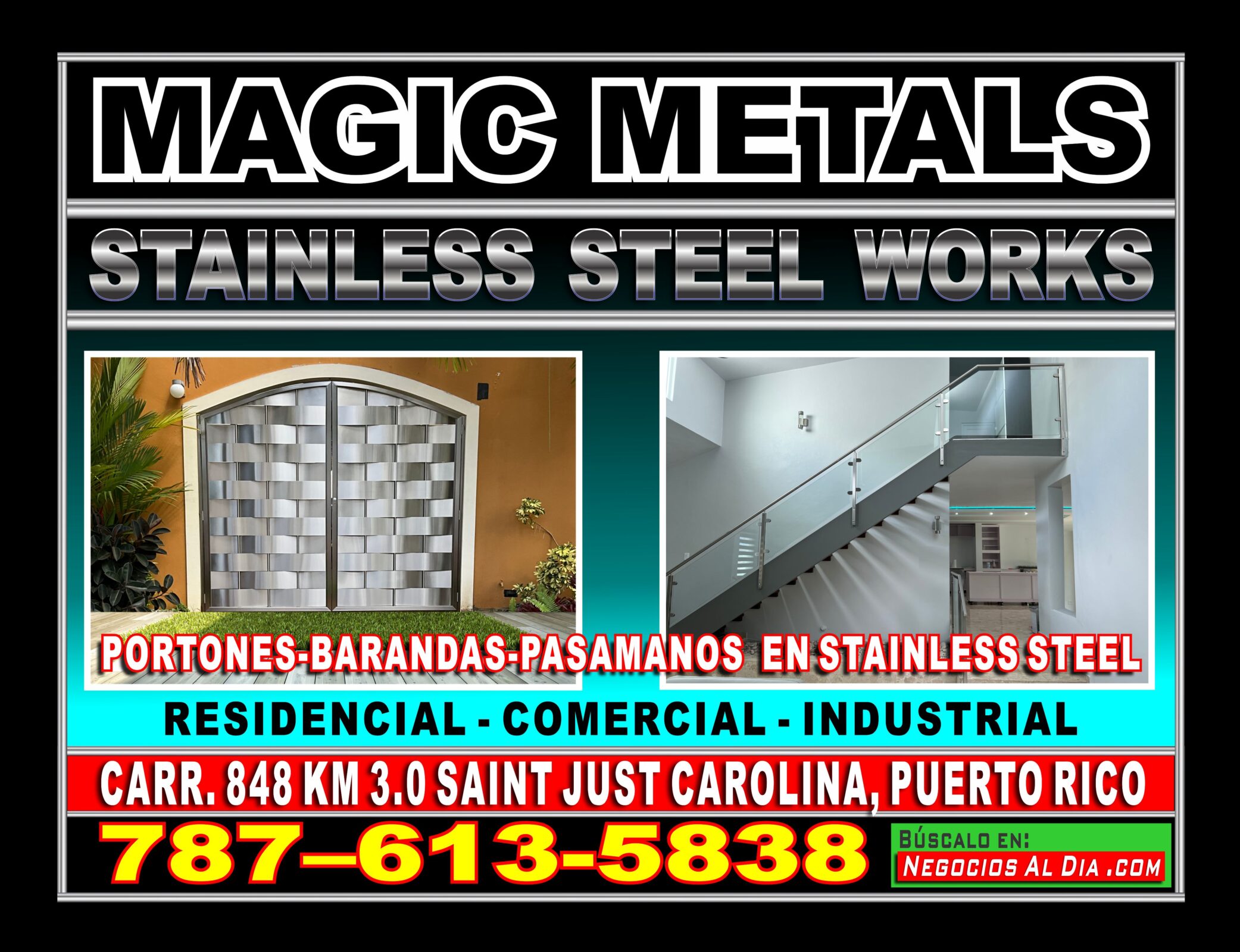 BARANDAS Y PASAMANOS EN STAINLESS STEEL SAN JUAN