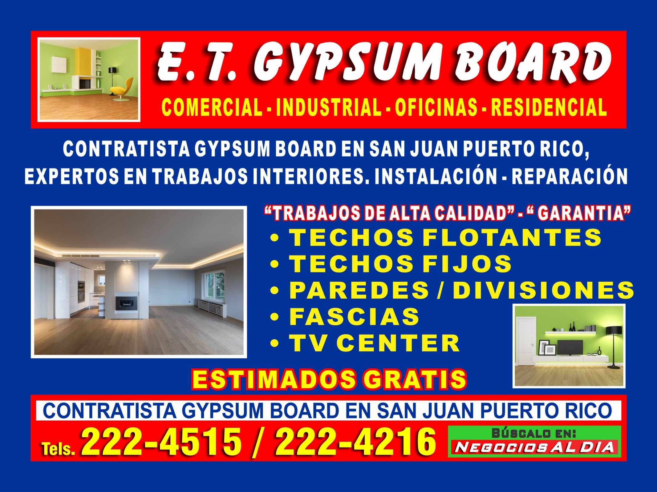 gypsum board construction puerto rico